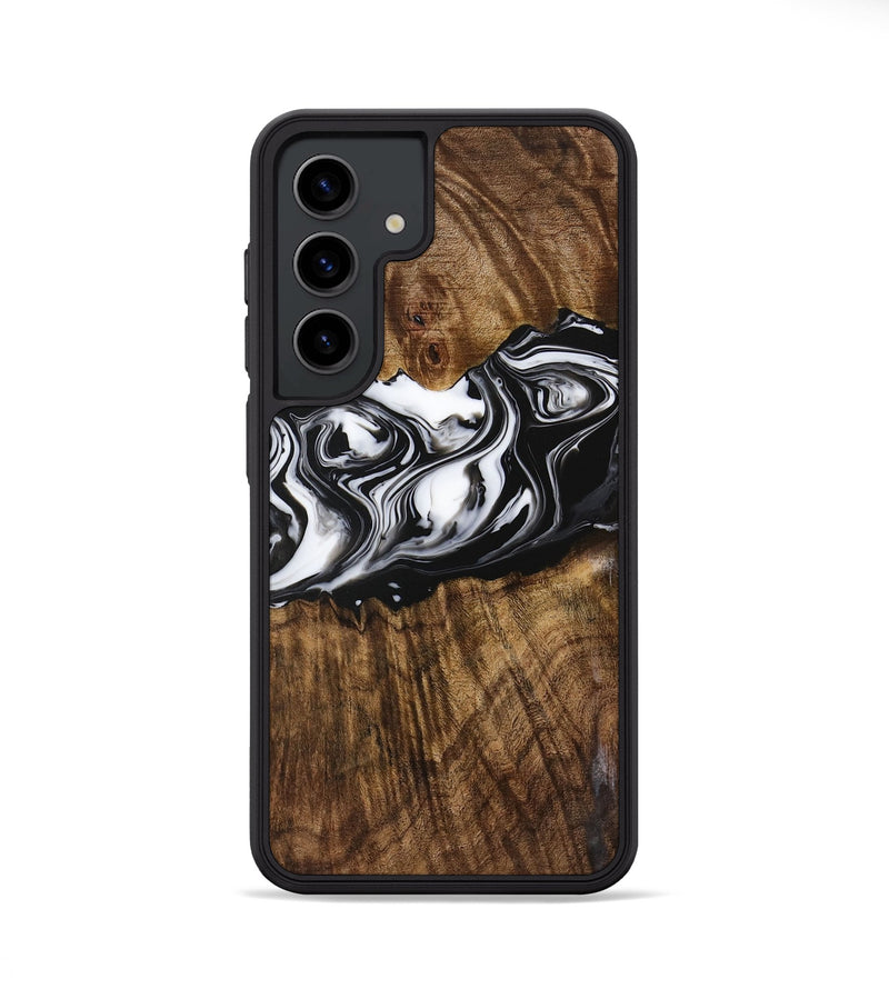 Galaxy S24 Wood Phone Case - Zona (Black & White, 729378)