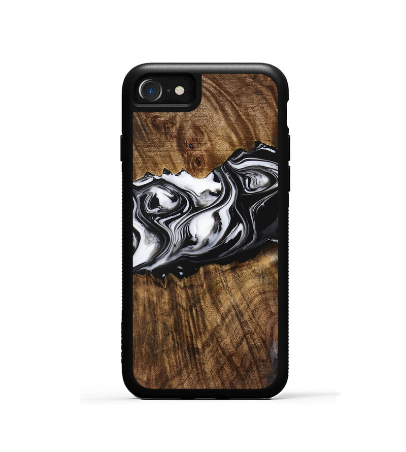 iPhone SE Wood Phone Case - Zona (Black & White, 729378)