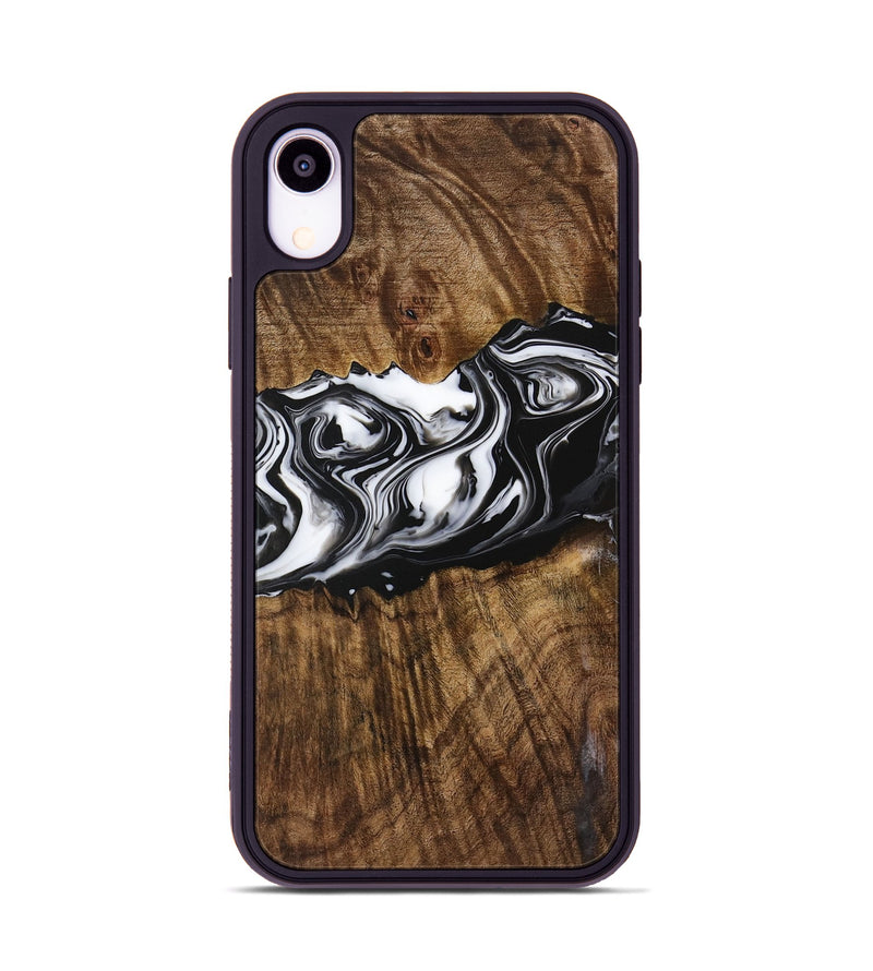 iPhone Xr Wood Phone Case - Zona (Black & White, 729378)