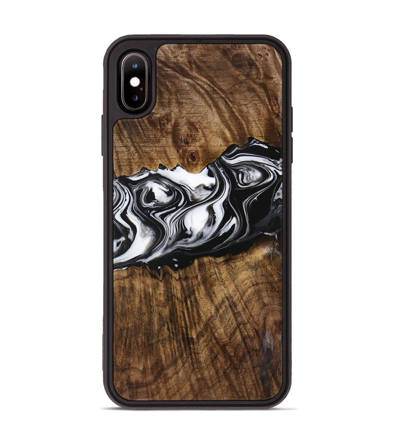 iPhone Xs Max Wood Phone Case - Zona (Black & White, 729378)