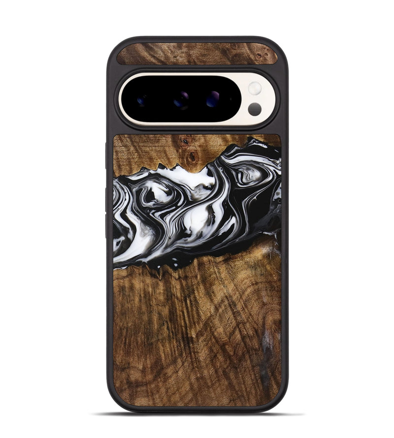 Pixel 9 Pro Wood Phone Case - Zona (Black & White, 729378)