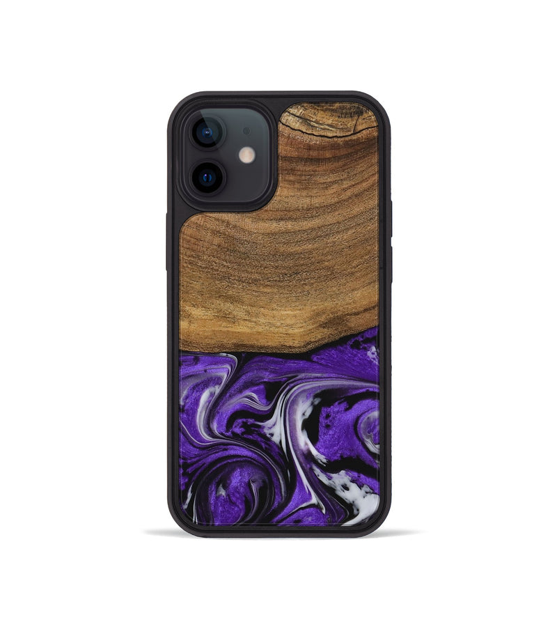 iPhone 12 mini Wood Phone Case - Malory (Purple, 729381)