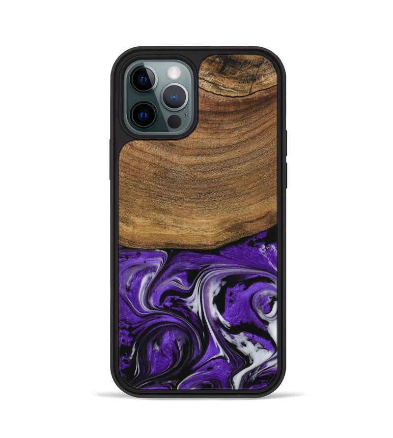 iPhone 12 Pro Wood Phone Case - Malory (Purple, 729381)