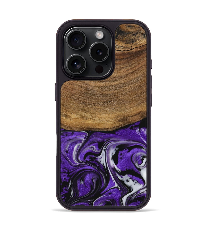 iPhone 16 Pro Wood Phone Case - Malory (Purple, 729381)