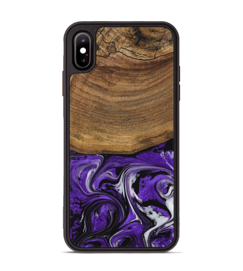 iPhone Xs Max Wood Phone Case - Malory (Purple, 729381)