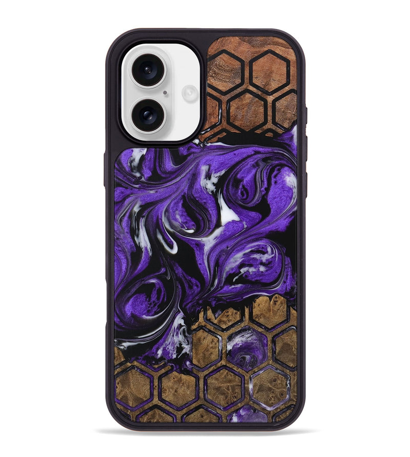 iPhone 16 Plus Wood Phone Case - Daphine (Pattern, 729388)