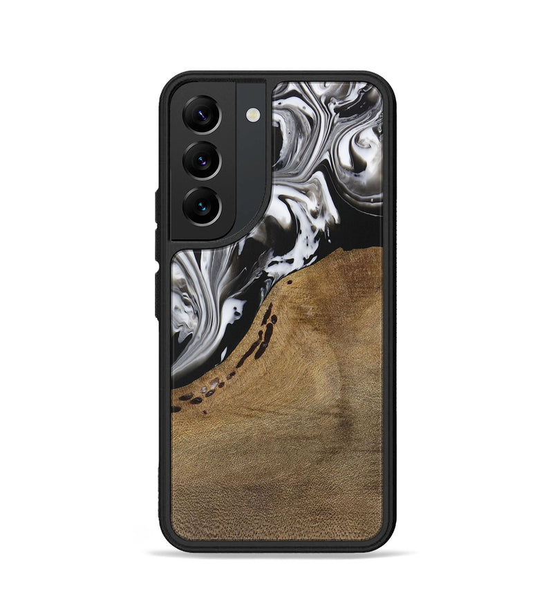 Galaxy S22 Wood Phone Case - Manas (Black & White, 729390)