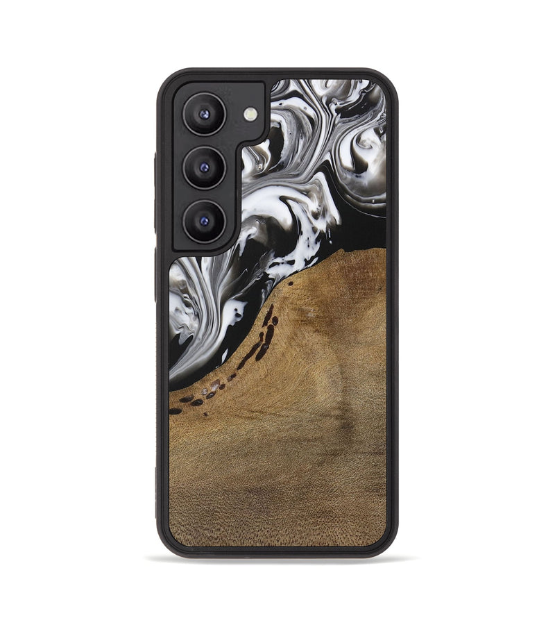 Galaxy S23 Wood Phone Case - Manas (Black & White, 729390)