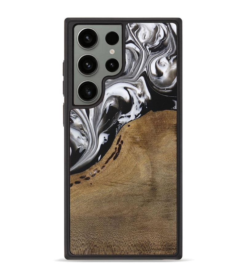 Galaxy S23 Ultra Wood Phone Case - Manas (Black & White, 729390)