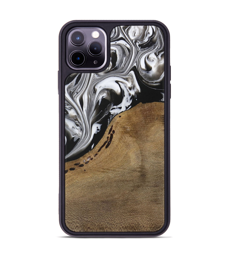 iPhone 11 Pro Max Wood Phone Case - Manas (Black & White, 729390)