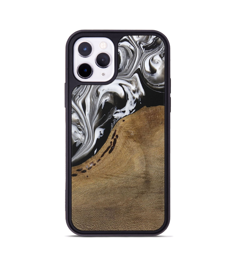 iPhone 11 Pro Wood Phone Case - Manas (Black & White, 729390)