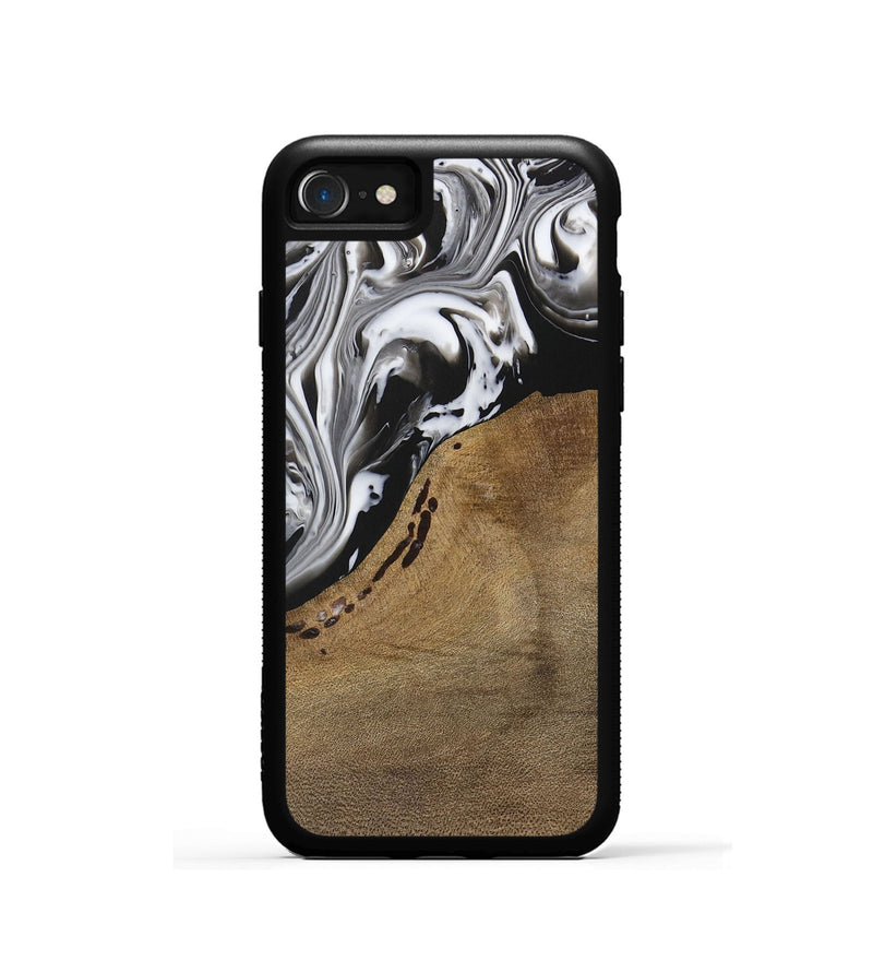 iPhone SE Wood Phone Case - Manas (Black & White, 729390)