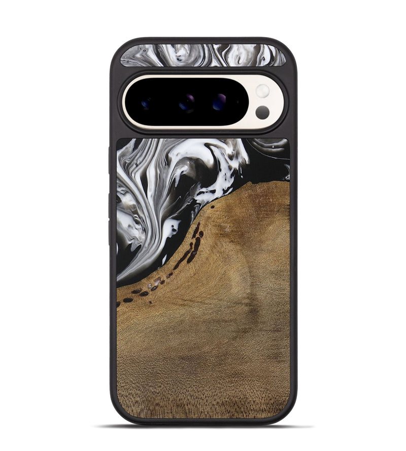 Pixel 9 Wood Phone Case - Manas (Black & White, 729390)