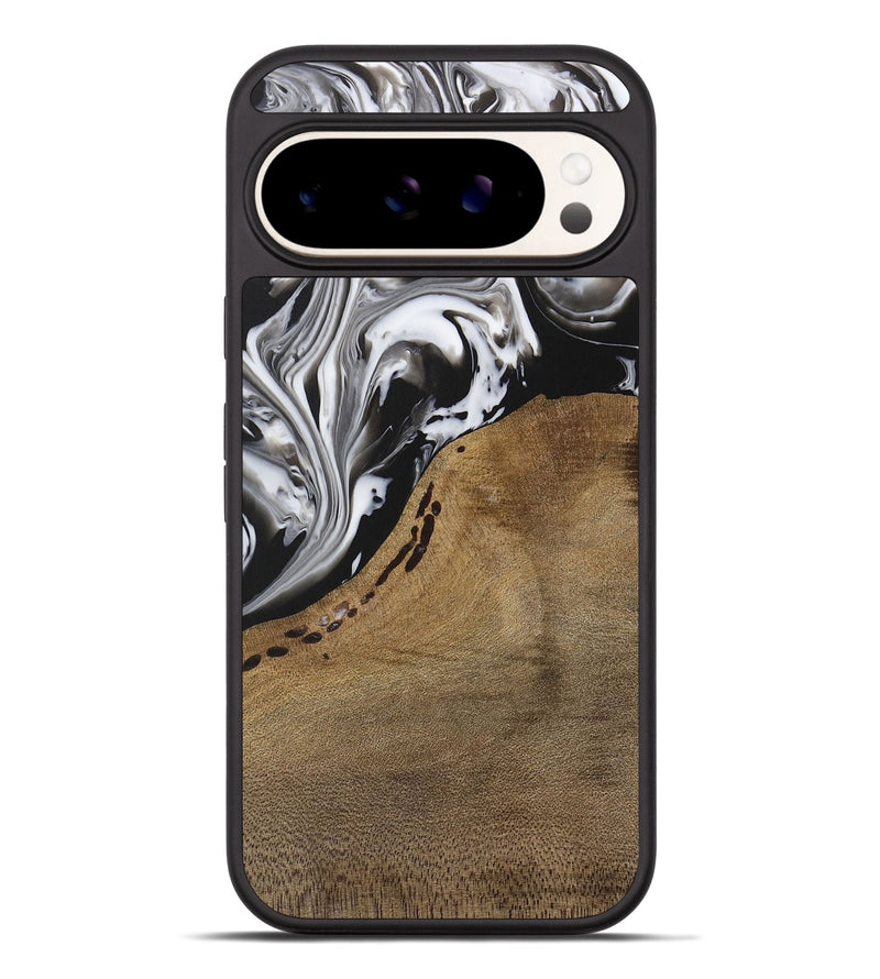 Pixel 9 Pro XL Wood Phone Case - Manas (Black & White, 729390)