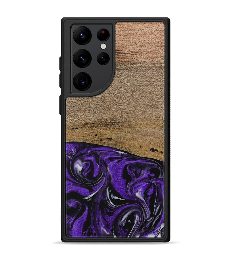 Galaxy S22 Ultra Wood Phone Case - Kishor (Purple, 729391)