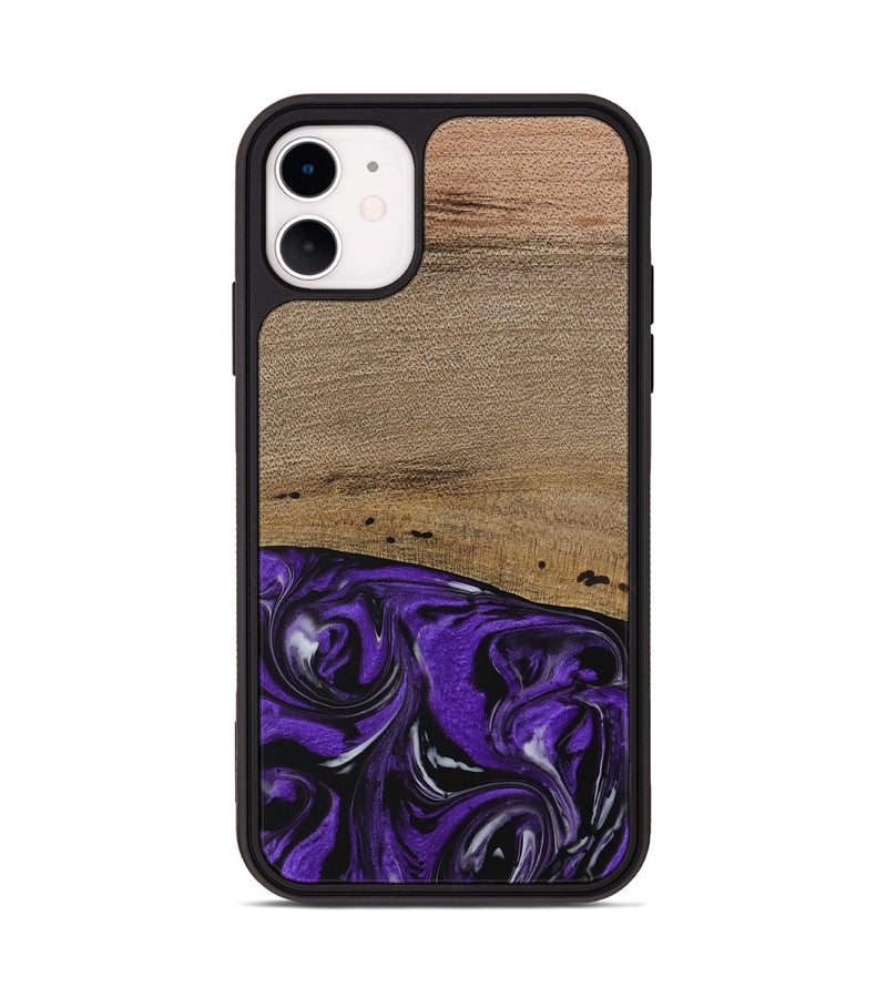 iPhone 11 Wood Phone Case - Kishor (Purple, 729391)