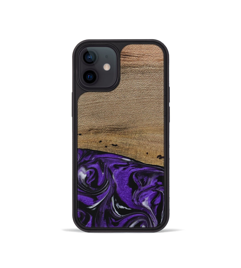 iPhone 12 mini Wood Phone Case - Kishor (Purple, 729391)