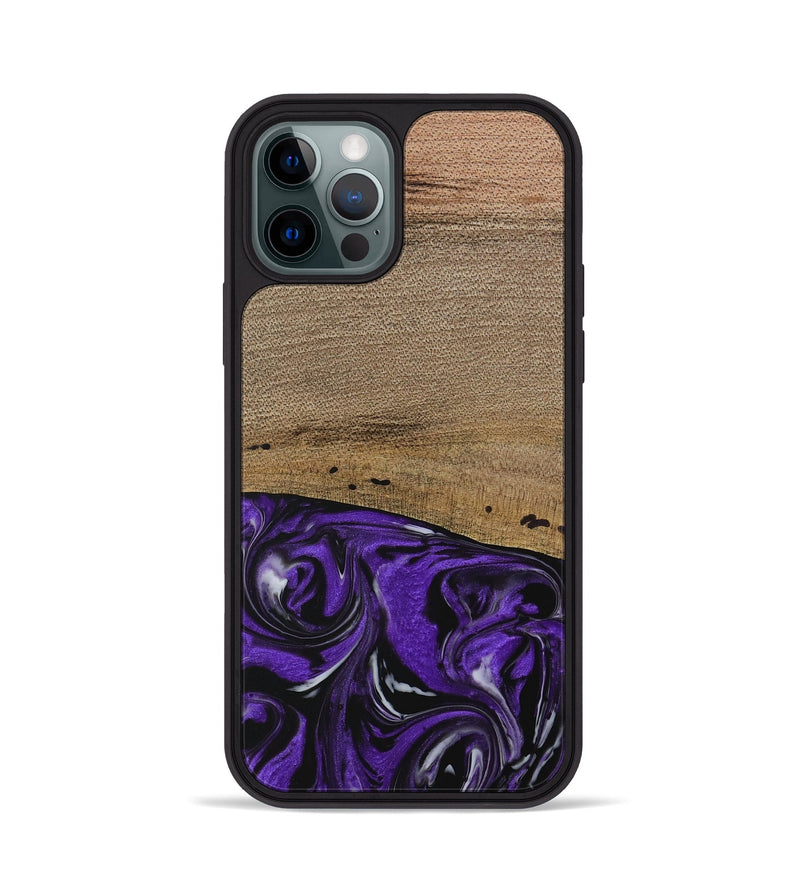 iPhone 12 Pro Wood Phone Case - Kishor (Purple, 729391)