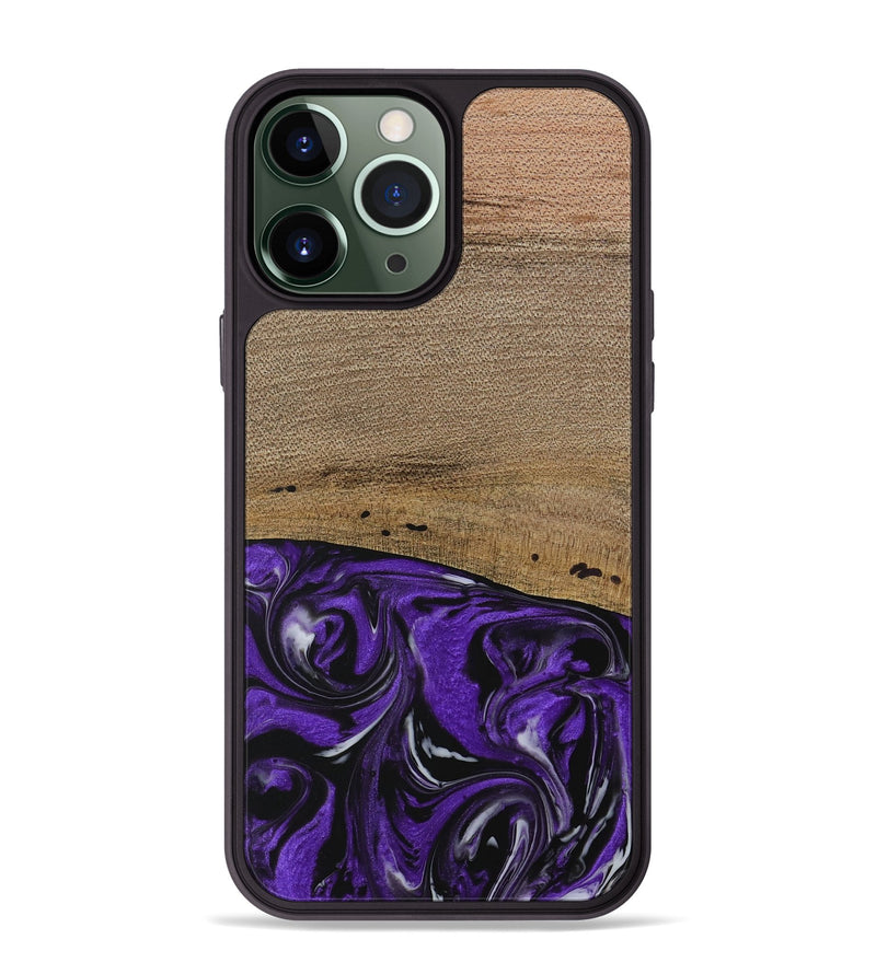 iPhone 13 Pro Max Wood Phone Case - Kishor (Purple, 729391)