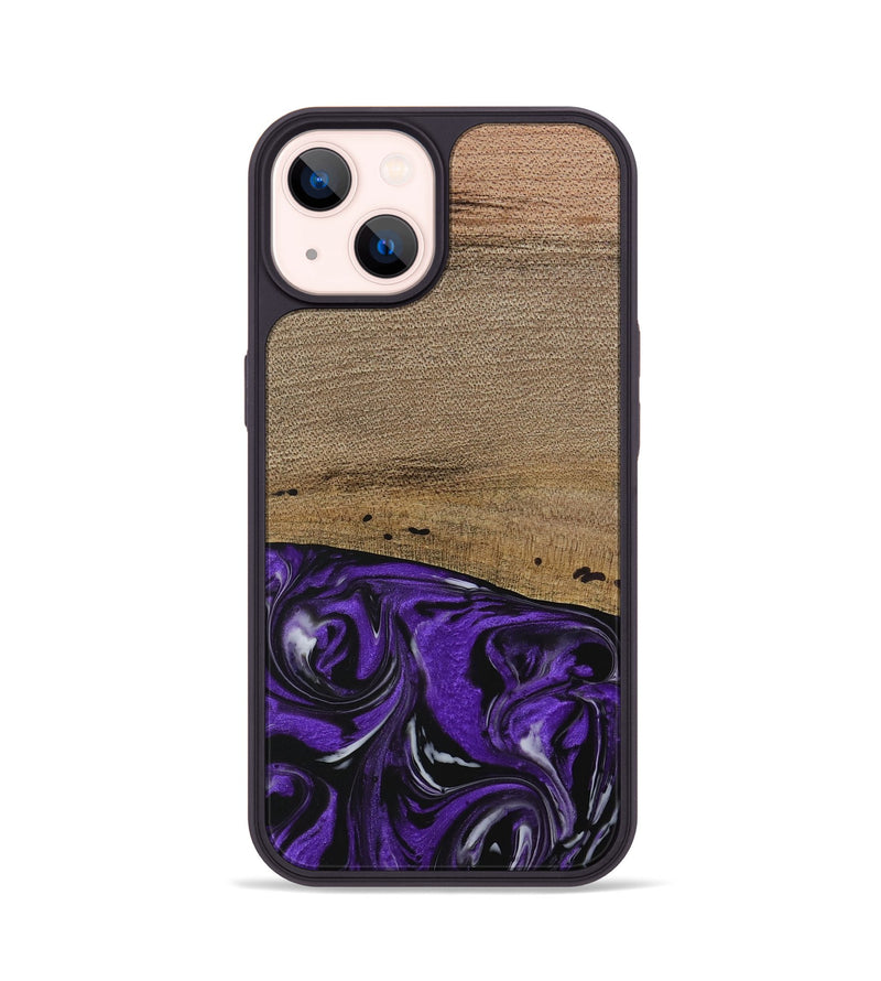 iPhone 14 Wood Phone Case - Kishor (Purple, 729391)