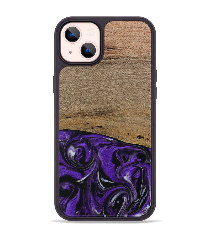 iPhone 14 Plus Wood Phone Case - Kishor (Purple, 729391)