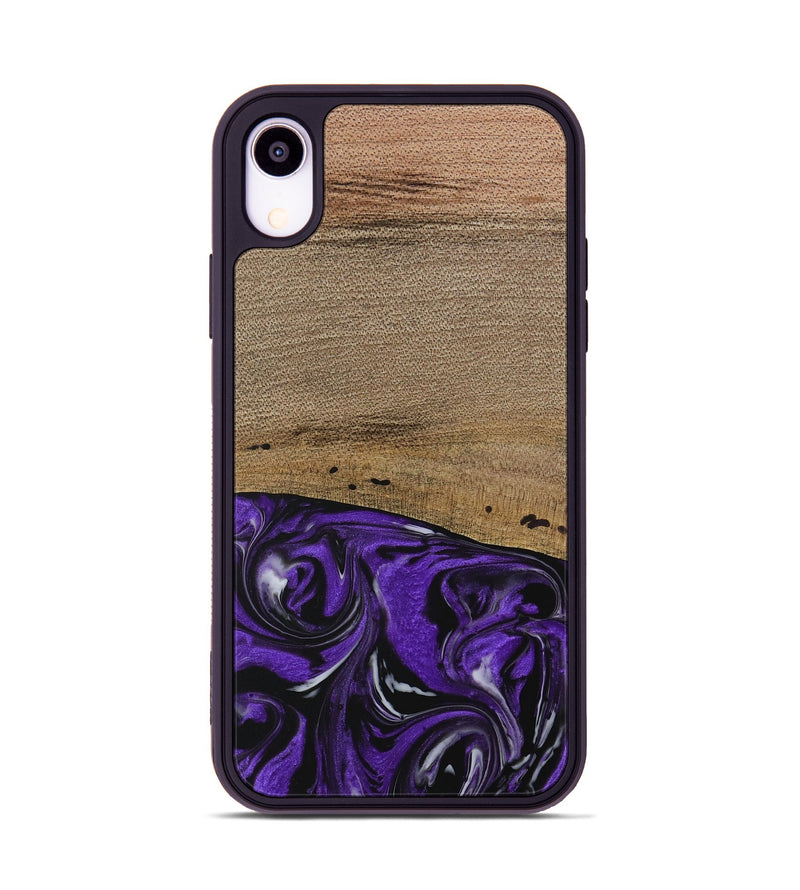 iPhone Xr Wood Phone Case - Kishor (Purple, 729391)