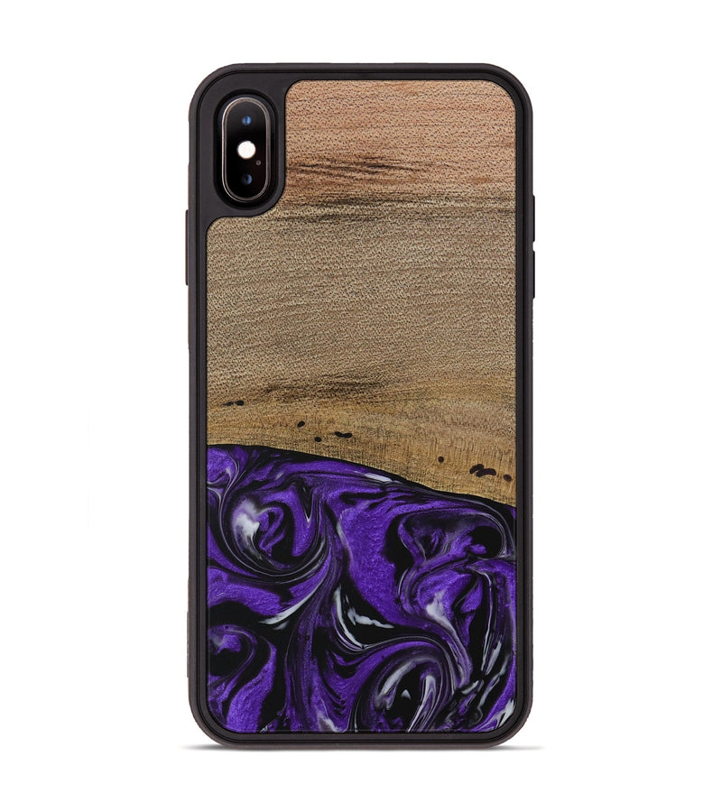 iPhone Xs Max Wood Phone Case - Kishor (Purple, 729391)