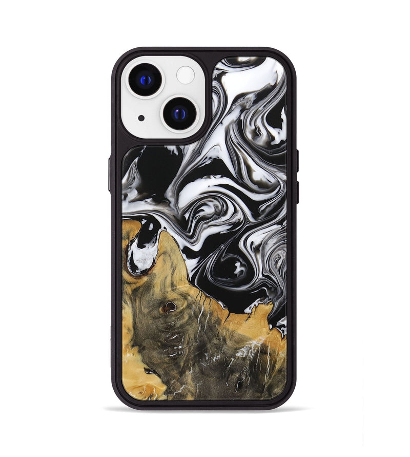 iPhone 13 Wood Phone Case - Steward (Black & White, 729395)