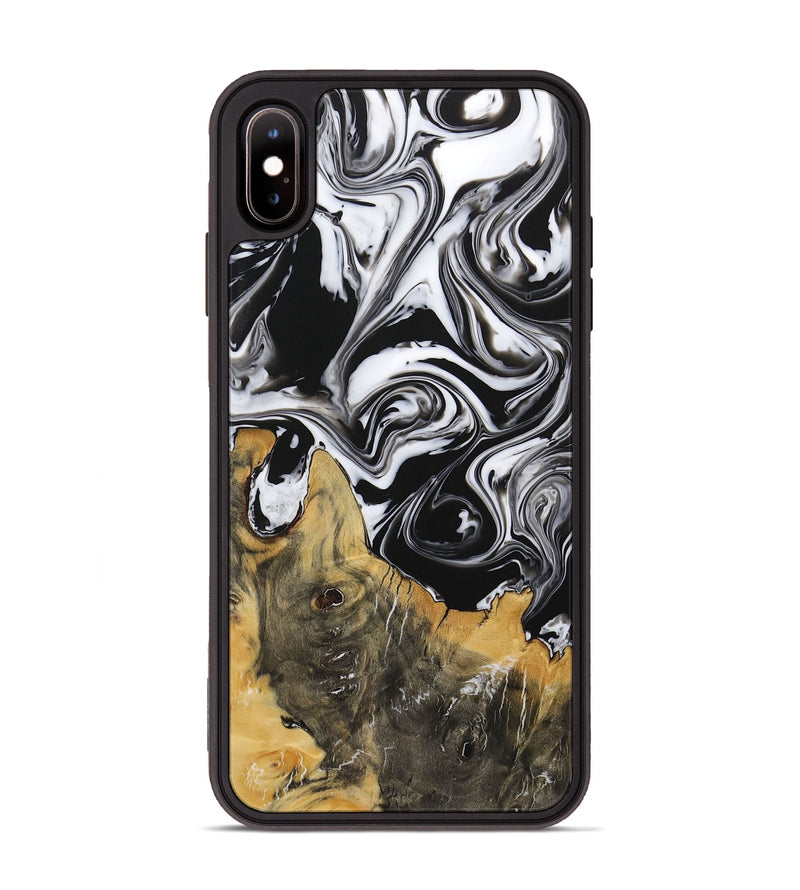 iPhone Xs Max Wood Phone Case - Steward (Black & White, 729395)