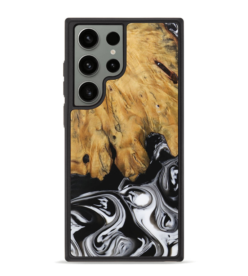 Galaxy S23 Ultra Wood Phone Case - Ranvir (Black & White, 729397)