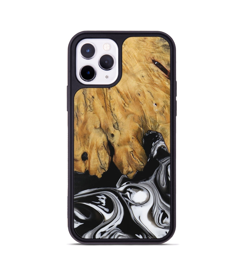 iPhone 11 Pro Wood Phone Case - Ranvir (Black & White, 729397)