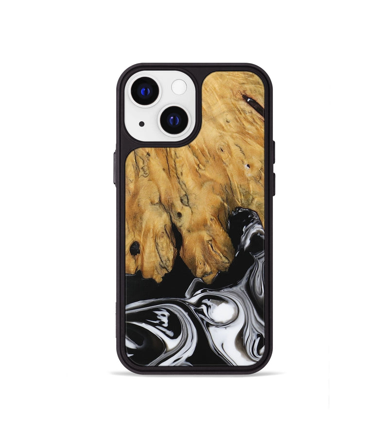 iPhone 13 mini Wood Phone Case - Ranvir (Black & White, 729397)