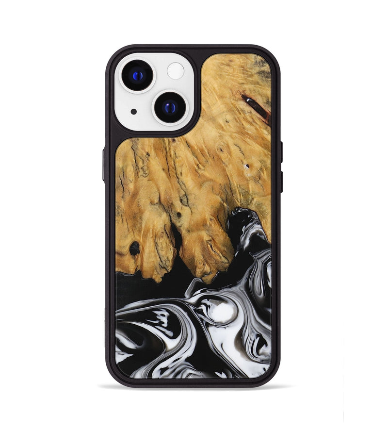 iPhone 13 Wood Phone Case - Ranvir (Black & White, 729397)