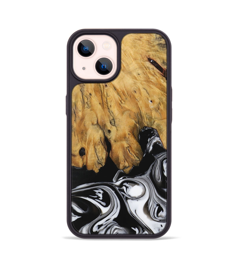 iPhone 14 Wood Phone Case - Ranvir (Black & White, 729397)