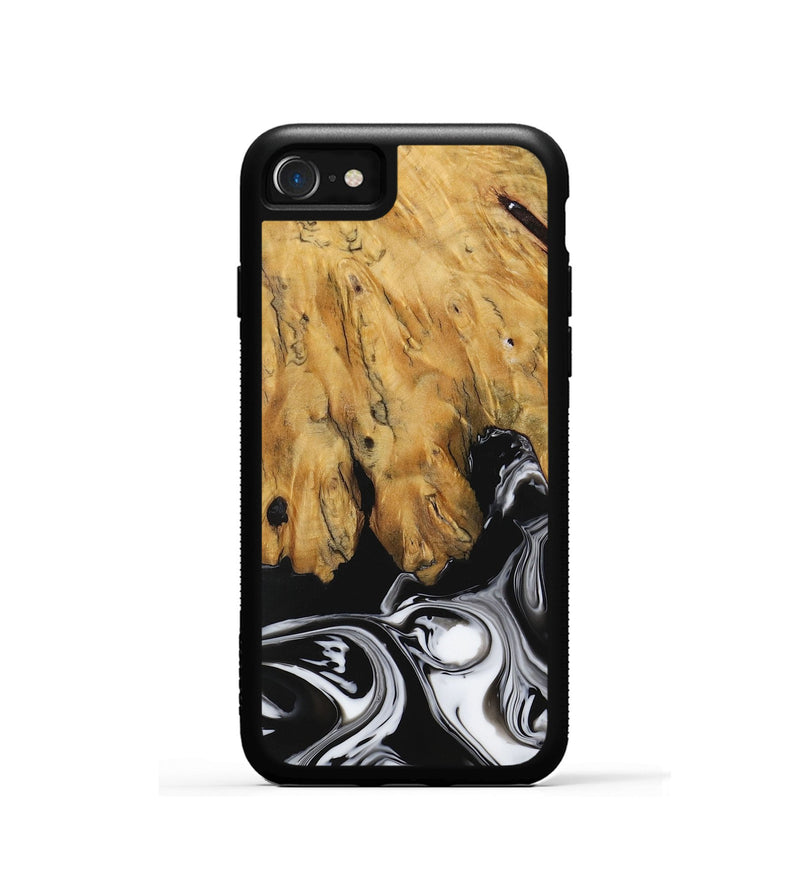 iPhone SE Wood Phone Case - Ranvir (Black & White, 729397)