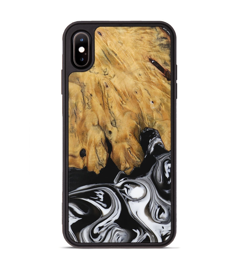 iPhone Xs Max Wood Phone Case - Ranvir (Black & White, 729397)