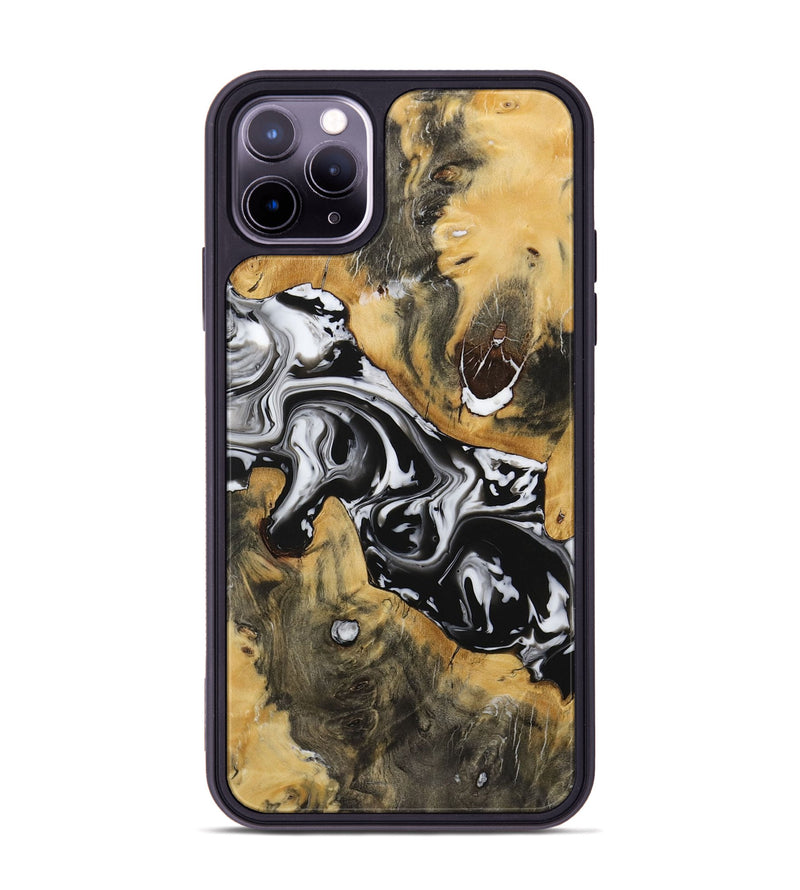 iPhone 11 Pro Max Wood Phone Case - Darina (Black & White, 729398)