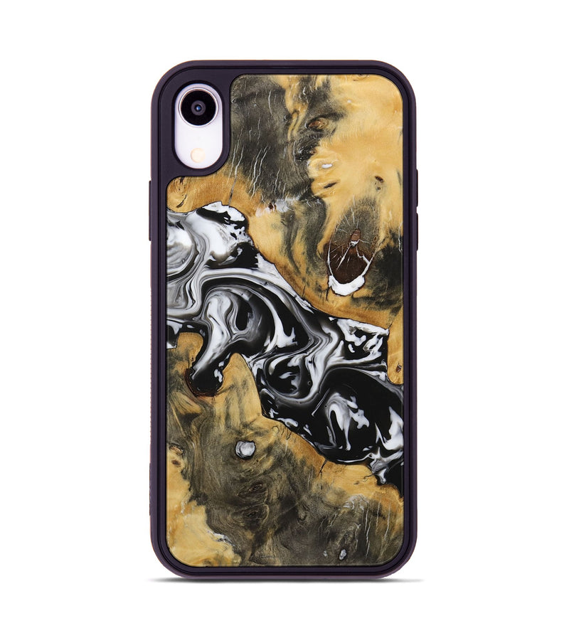 iPhone Xr Wood Phone Case - Darina (Black & White, 729398)