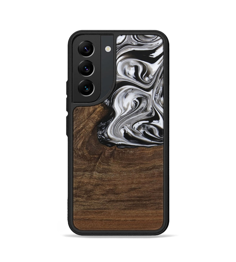 Galaxy S22 Wood Phone Case - Delwin (Black & White, 729399)