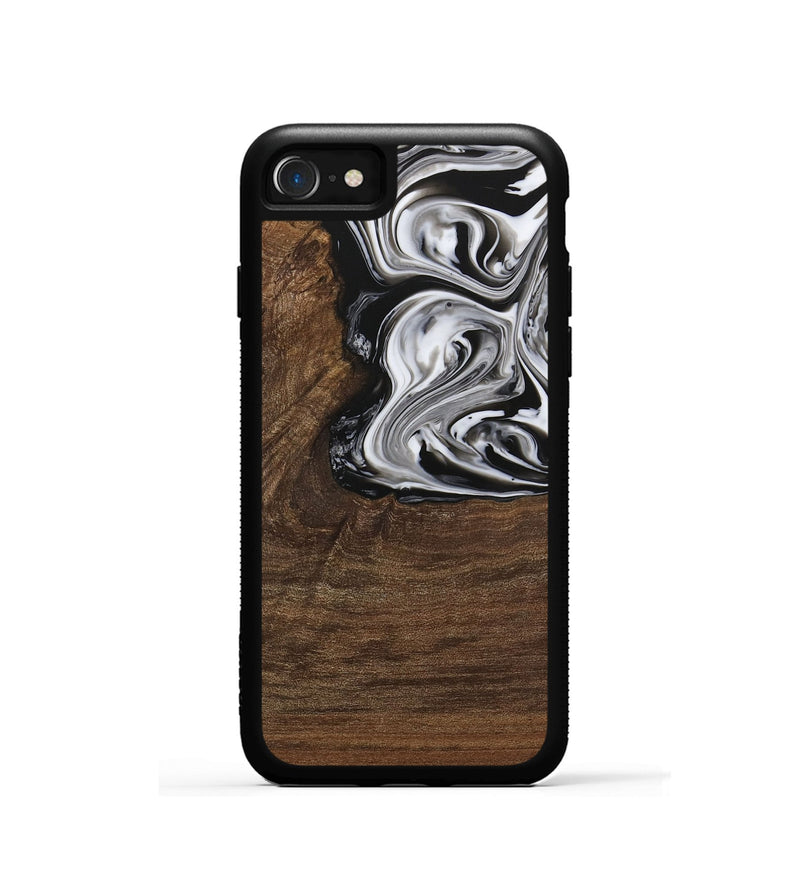 iPhone SE Wood Phone Case - Delwin (Black & White, 729399)