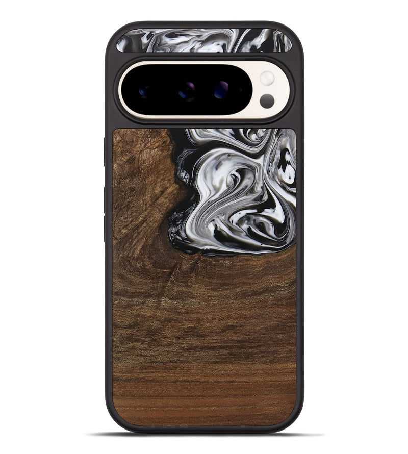 Pixel 9 Pro XL Wood Phone Case - Delwin (Black & White, 729399)