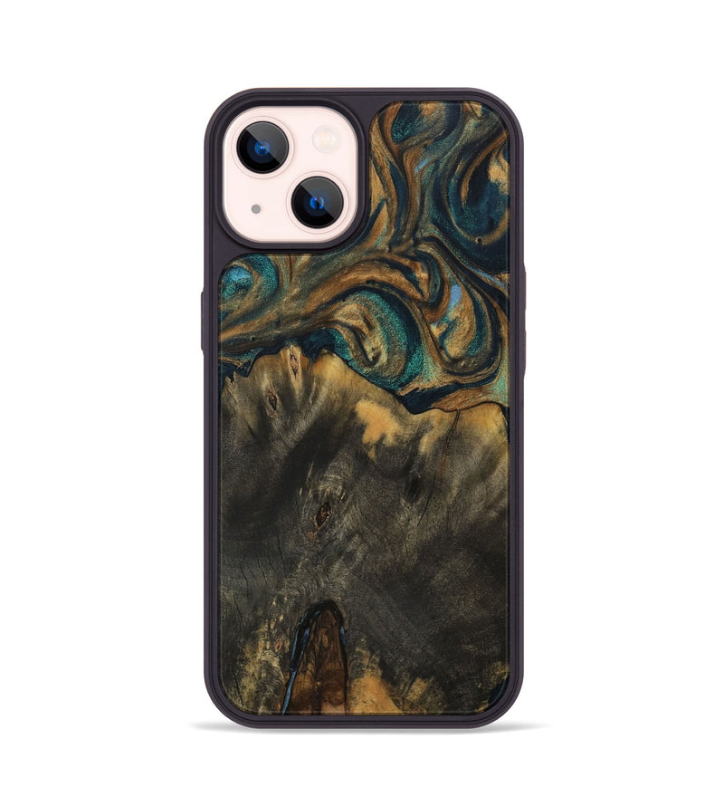 iPhone 14 Wood Phone Case - Jessy (Green, 729401)