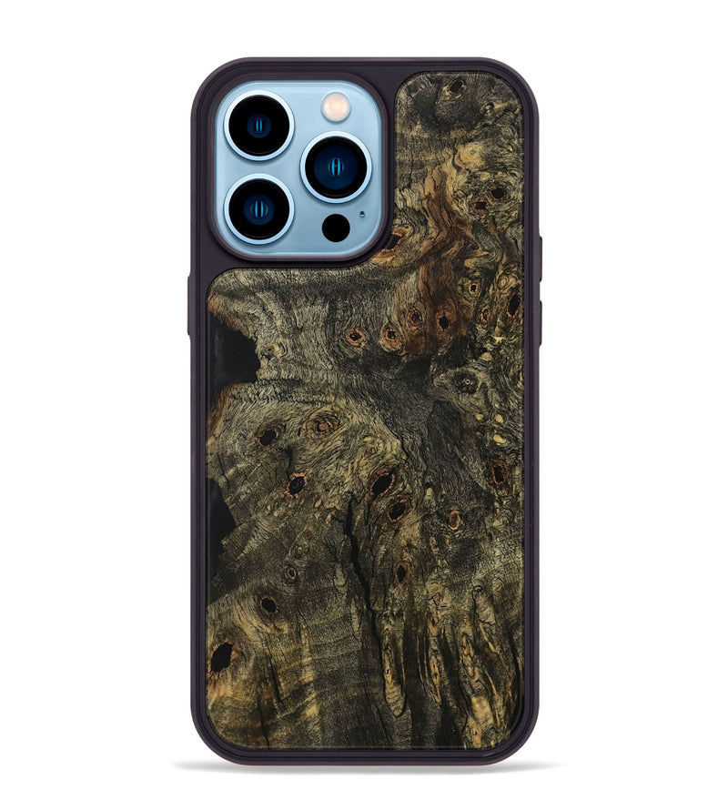 iPhone 14 Pro Max Wood Phone Case - Trayvon (Wood Burl, 729404)