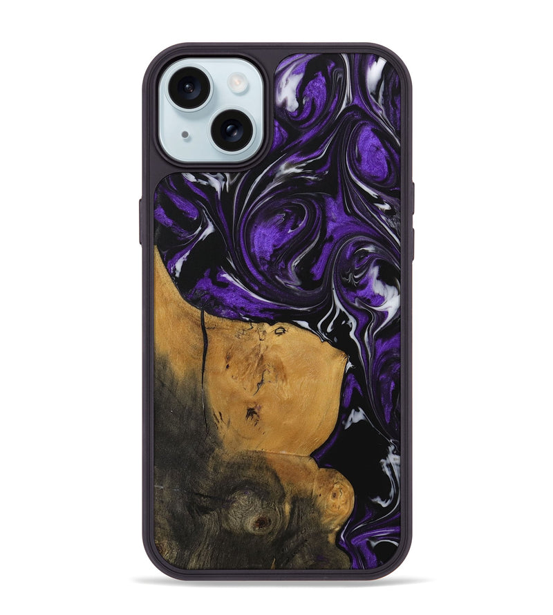 iPhone 15 Plus Wood Phone Case - Schell (Purple, 729413)