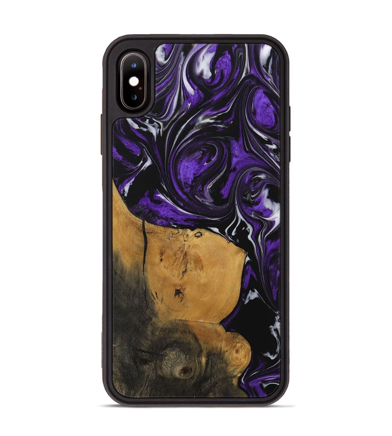 iPhone Xs Max Wood Phone Case - Schell (Purple, 729413)