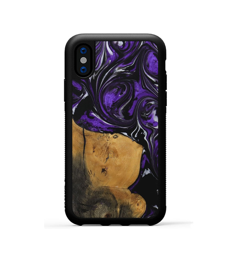 iPhone Xs Wood Phone Case - Schell (Purple, 729413)