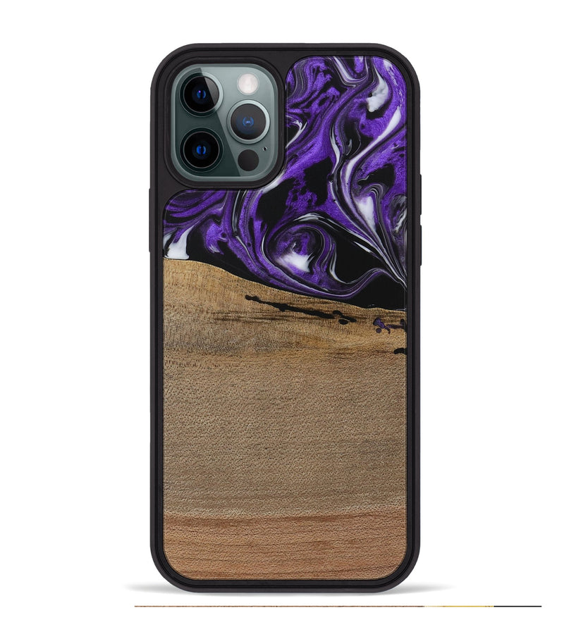 iPhone 12 Pro Max Wood Phone Case - Zadie (Purple, 729416)