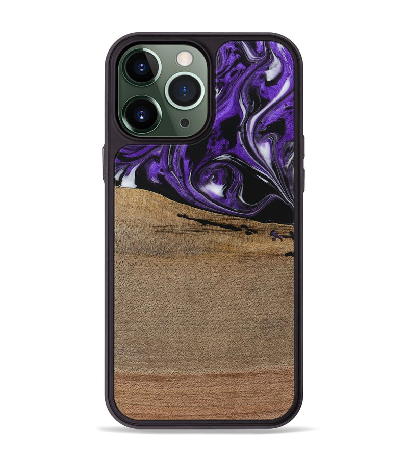 iPhone 13 Pro Max Wood Phone Case - Zadie (Purple, 729416)