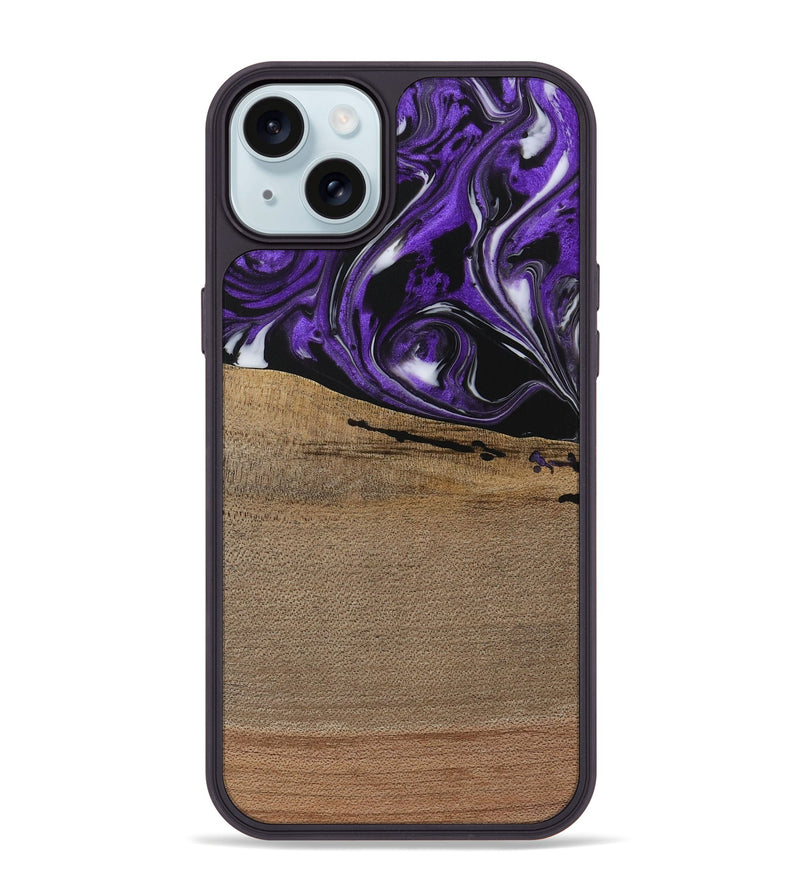 iPhone 15 Plus Wood Phone Case - Zadie (Purple, 729416)