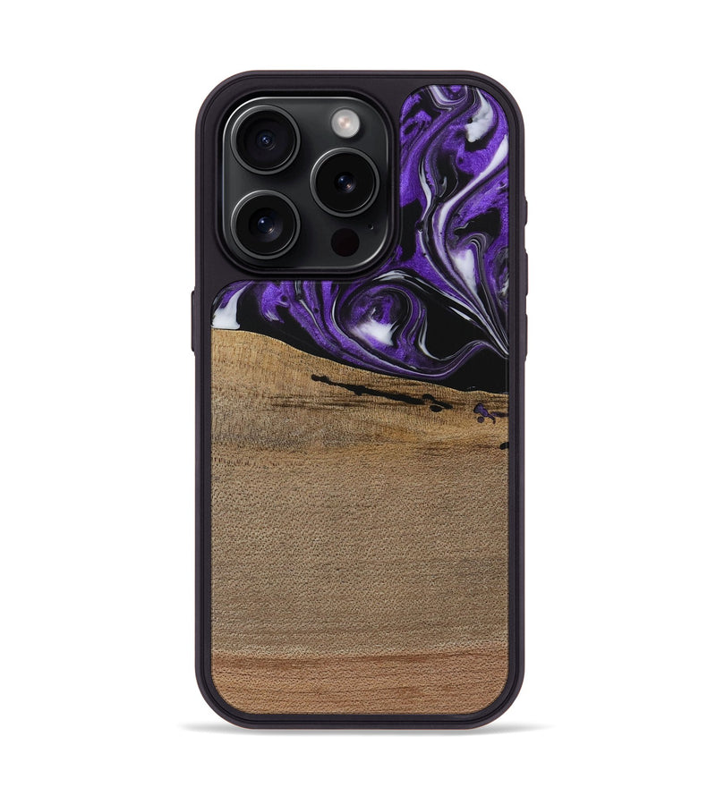 iPhone 15 Pro Wood Phone Case - Zadie (Purple, 729416)